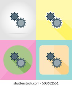 service flat icons vector illustration isolated on background