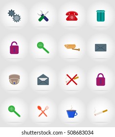 service flat icons vector illustration isolated on background