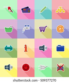 service flat icons vector illustration isolated on background