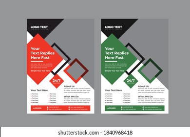 Service Flyer Design Template , Vektorgrafik.