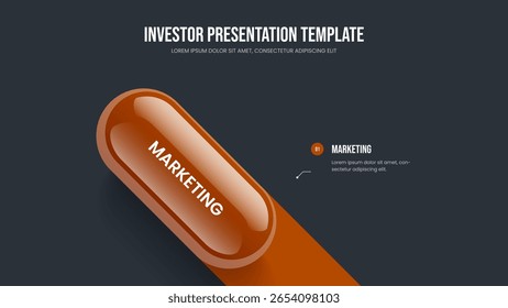 Service Forecast One Element Infographic Frame Layout. Modern Performance 1 Option Diagram Presentation Design. Advertising Proposal Slideshow Template Vector Illustration.
