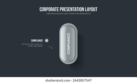 Service Forecast One Option Diagram Slideshow Layout. Modern Innovation 1 Step Infographic Presentation Design. Market Overview Frame Template Vector Illustration.