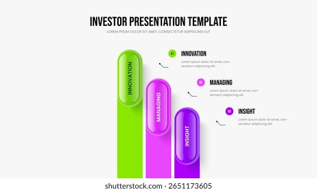Service Forecast Presentation Layout Vector Illustration. Visual Plan 3 Element Diagram Slideshow Template. Professional Review Three Option Infographic Frame Design.