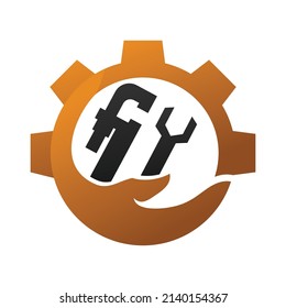 service gear machine logo Icon Illustration Brand Identity