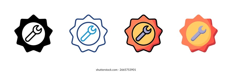 Service Guarantee icon set multiple style collection