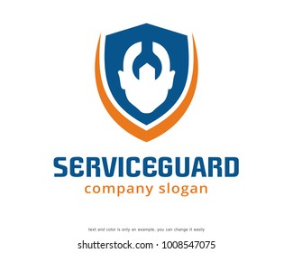 Service Guard Logo Template Design Vector, Emblem, Design Concept, Creative Symbol, Icon