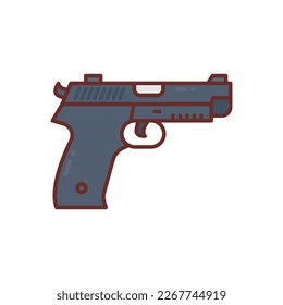 Service Gun icon in vector. Logotype