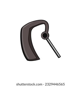 service headset audio cartoon. support desk, telephone help, business communication  sign. isolated symbol vector illustration