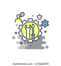 service help icon. Element of business icon for mobile concept and web apps. Colored service help icon can be used for web and mobile