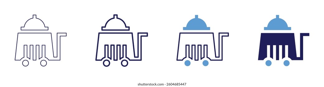 Service icon in 4 different styles. Thin Line, Line, Bold Line, Duotone. Duotone style. Editable stroke.