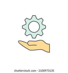 Service Icon in color icon, isolated on white background 