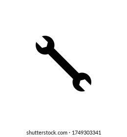 service icon.  Double Open End Wrench icon. repair Icon. Vector Logo Template.