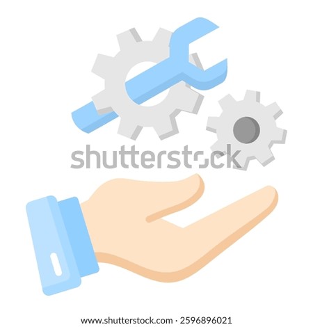 Service Icon in Flat Color Style. Simple Flat Icon Vector. Simple Vector Design