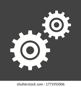 Icono de servicio. diseño plano. ajuste la señal de la marcha de la rueda. Icono de servicio plano clásico