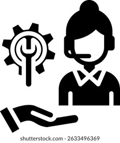 Service Icon Glyph Vector Illustration