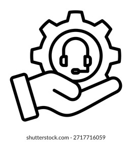 Ilustração do vetor de design da linha do ícone de serviço