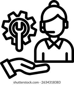 Service Icon Line Vector Illustration