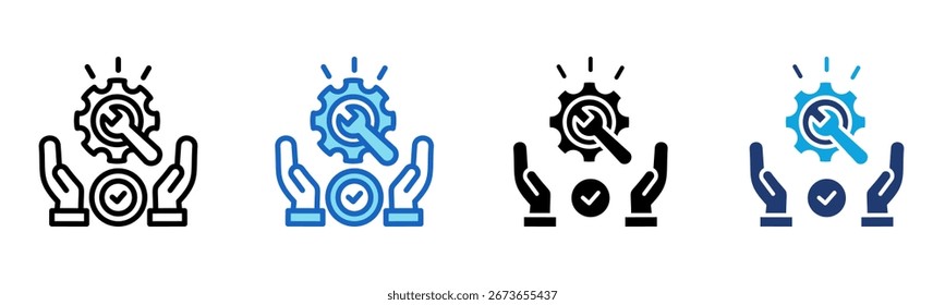 Service-Symbol Multi-Style-Vektorgrafik