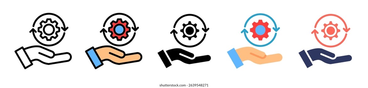 Service Icon Multiple Vector Illustration