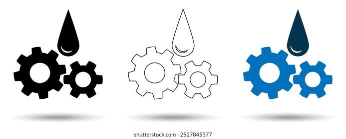 Service icon. Service icon on a white background, isolated. The icon has three uses in applications and websites. Vector illustration. Service icon on a white background.