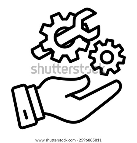 Service icon in Outline Style. Simple Outline Icon Vector. Simple Vector Design