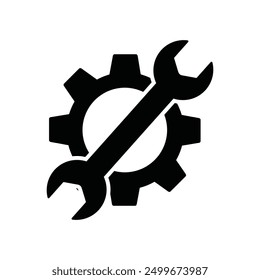 Service icon, repair symbol. gear sign, Vector illustration