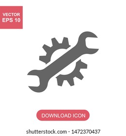 service icon. repair Icon. Vector Logo Template. Flat Illustration Trendy Design