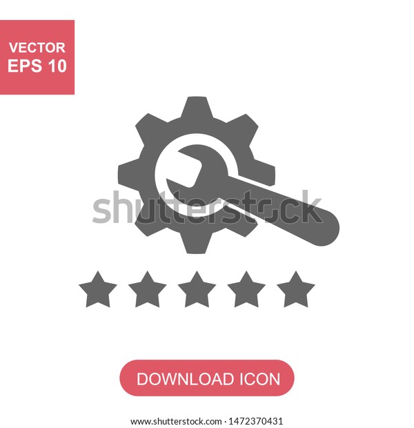 service icon. repair Icon. Vector Logo Template.\
Flat Illustration Trendy\
Design