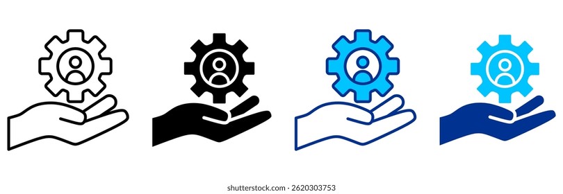 Service Icon Set Multiple Style Vector Illustration