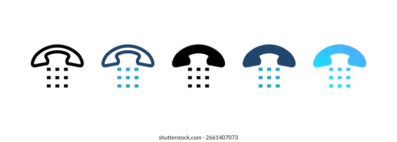 Service icon set multiple style collection