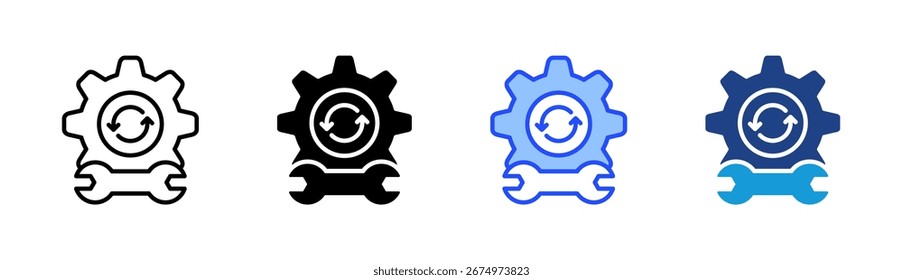 Service Icon Set Multiple Style Collection