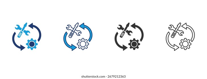 Ícone de serviço Definir coleção de vários estilos