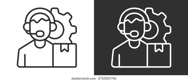 Conjunto De Iconos De Servicio Colección De Vector Aislado En Blanco Y Negro