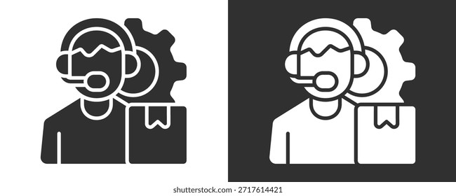Conjunto De Iconos De Servicio Colección De Vector Aislado En Blanco Y Negro