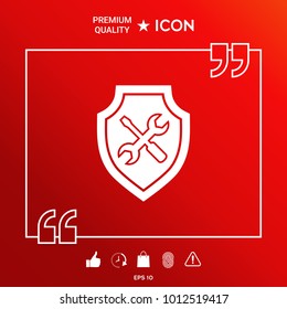 Service icon - shield with screwdriver and wrench