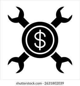 Service Icon. Simple Vector Glyph Illustration