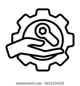 Service icon single collection line style


