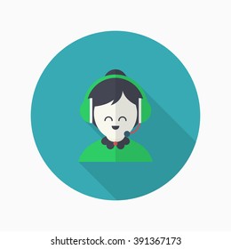 Service icon, Vector flat long shadow design. Shipping and logistics concept.