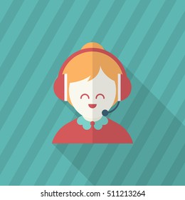 Service icon, Vector flat long shadow design. Shipping and logisticst concept.