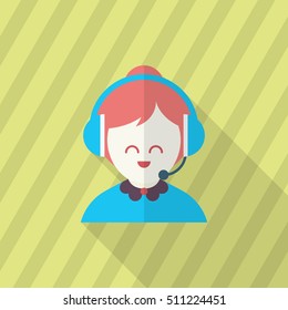 Service icon, Vector flat long shadow design. Shipping and logisticst concept.