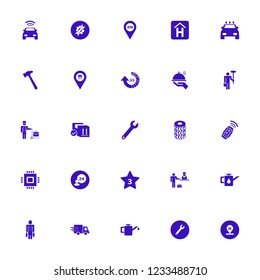 service icon. service vector icons set car oil, check in hotel, car key signal and atm location