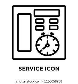 Service icon vector isolated on white background, Service transparent sign , line and outline elements in linear style