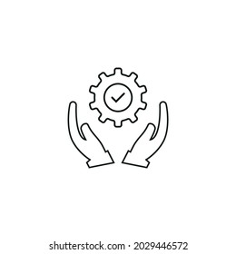 Service icon, vector service line icon, service, service vector, vector illustration