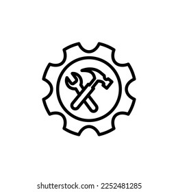 Dienstsymbol in Vektorgrafik. Logotyp