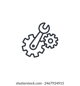 service icon. vector.Editable stroke.linear style sign for use web design,logo.Symbol illustration.