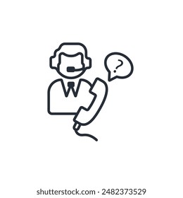 service icon. vector.Editable stroke.linear style sign for use web design,logo.Symbol illustration.