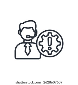 service icon. vector.Editable stroke.linear style sign for use web design,logo.Symbol illustration.