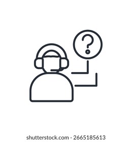 icono de servicio. Vector. Trazo editable. signo de estilo lineal para uso Diseño web, logotipo. Ilustración de símbolo.