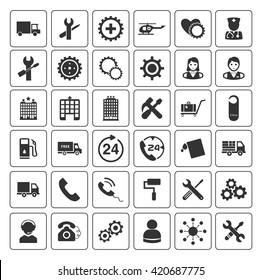 Service icons set