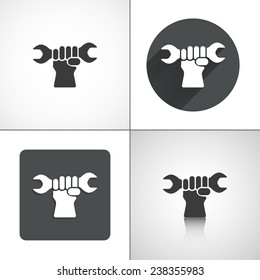Service icons. Set elements for design. Vector illustration.